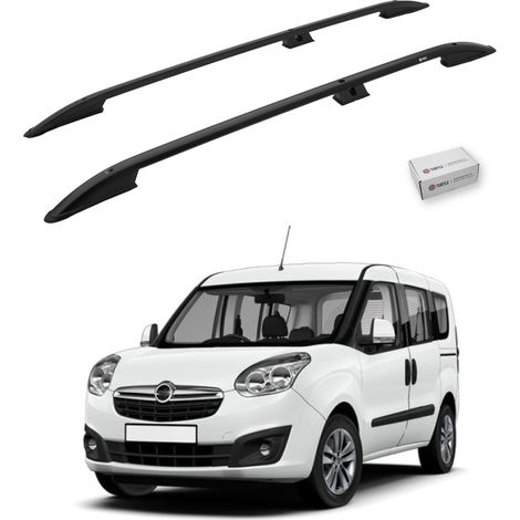 TURTLE kompatibel mit Opel Combo D 2012-2018 / Kurze Version Dachreling Crown Schwarz (1/5)