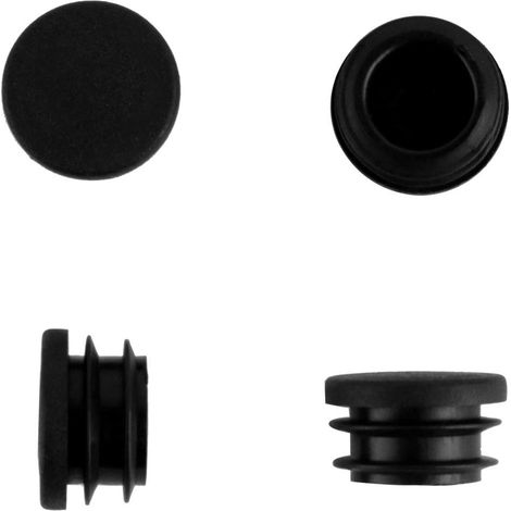 20pcs Bouchon Pied de Chasie Embout Capuchon Jambe Tube Insert Table Meuble Protection Plastique Noir Rond 22mm diamètre (1/4)