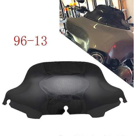 Pare-brise de moto en plastique ABS noir de 8 pouces pour Harley Touring Electra Glide FLHT FLHTC FLHX 1996-2013 (1/5)