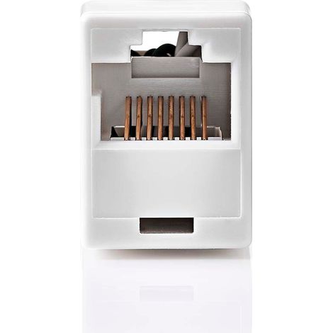 Conector de red  CAT5e  Desprotegido  RJ45 hembra  RJ45 hembra  Recto  ABS  Caja