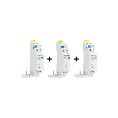 Schneider - Resi9 - LOT de 3 Tu00e9lu00e9rupteurs Bipolaire 16A - 2NO - 250V - Ru00e9f. : R9PCL216x3 (1/3)