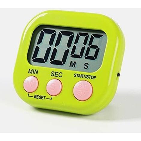 Timer magnetico da cucina con ampio schermo LCD, ideale per cucinare, studiare, con allarme sonoro e conto alla rovescia verde (1/5)