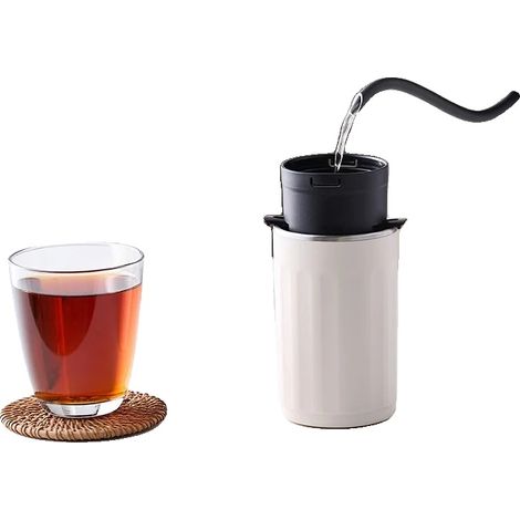 Cafetera eléctrica, acero inoxidable 304, carga portátil, filtro de goteo, capacidad para 60 tazas, control de patrones por computadora. (1/5)