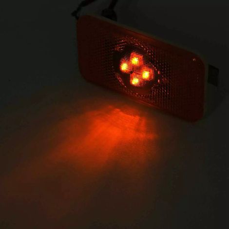 20X 24V Voiture Camion LED Feu de Position Latéral Ambre Indicateur Lampe 4 LED pour Trucks FM / FH (1/2)