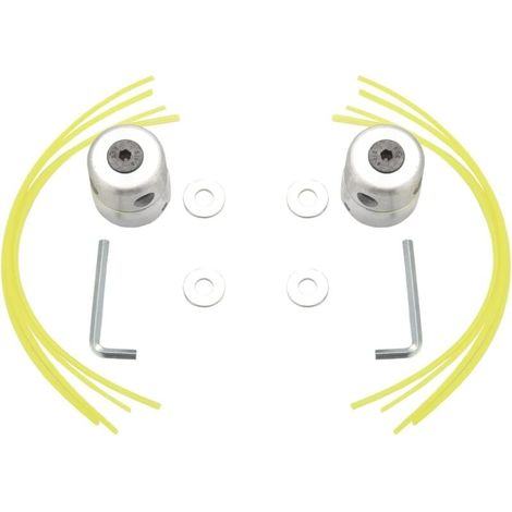 Set mit 2 Freischneiderköpfen aus Aluminium und Nylon für Benzin- und Rasentrimmer