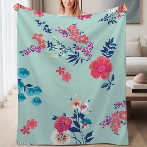 Couverture de lit en polaire, douce et chaude en microfibre pour le printemps, décoration intérieure stylée, excellent cadeau pour femmes et hommes, 6080 pouces (1/4)