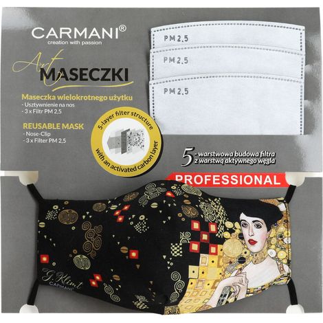 Máscara protectora con filtro - G. Klimt. Adele Bloch - Bauer I (carmani)