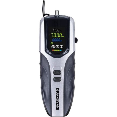 Photomètre Fibre Optique, -70 + 3dBm Testeur de puissance optique rechargeable Mini compteur de puissance lumineuse avec 7 longueurs d'onde optiques en option (1/5)