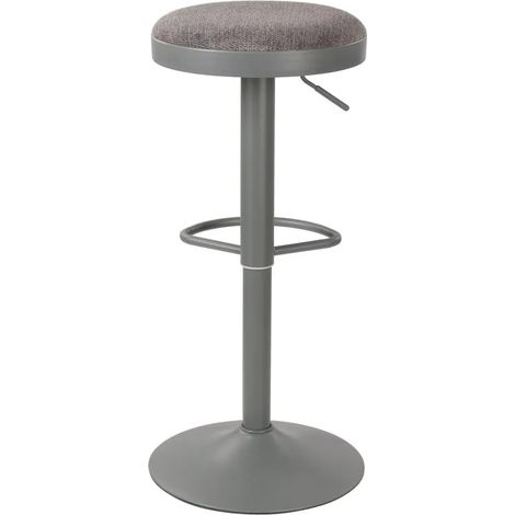 Sgabello Tom polipropilene+tessuto grigio medio (1/2)