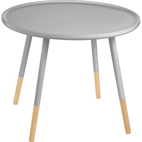 Interiors by Premier Versatile Grey Round Side Table, Durable And Sturdy Wooden Side Table, Contemporary Top Couch Side Table (1/5)