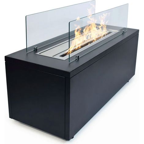 Caravaggio - Bioethanol-Kamin 100x40xH40 cm, Schwarz