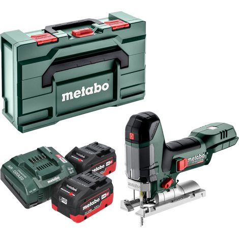 Metabo ST 18 LT 130 BL Scie sauteuse sans fil 18 V 130 mm Brushless + 2x batterie LiHD 5,5 Ah + chargeur + Metabox