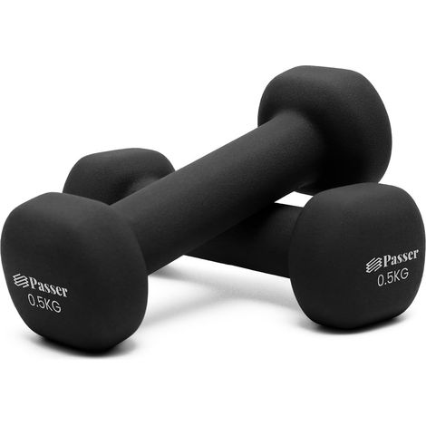 Passer Paire d'haltères en néoprène (Lot de 2) - Halteres Musculation Femmes et Hommes, Dumbbells Weights, Haltères Courtes avec Poids pour Gymnastique, Yoga, Pilates, entraînement de Force, Fitness (1/5)