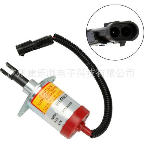 RE526570 Kraftstoffabsperrventil 24V für John Deere 315 317 320 325 328 (1/4)
