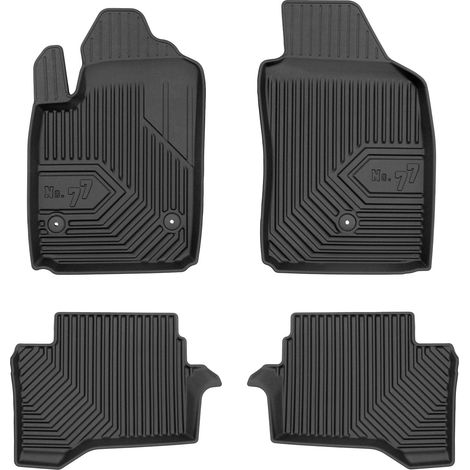 Tapis de Sol de Voiture pour Fiat 500E I 2015-2020 FL TPE Imperméable Noir 4Pcs (1/5)