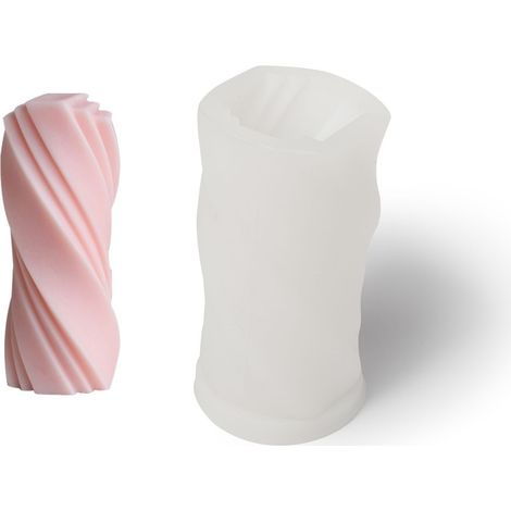 Silikon-Kerzenform, gedrehte Säule, 106 x 50 mm (1/3)