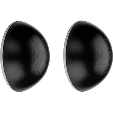 Cyclingcolors – Lot de 2 butées de porte murales noires rondes autocollantes 31mm – Protection murale contre poignées – Installation facile (1/2)