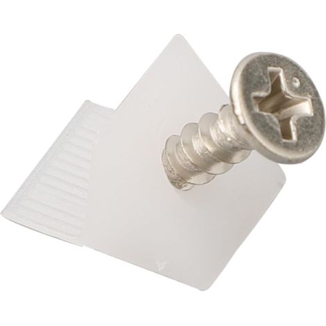 Kit de réparation de tiroir - 100 cales de support de tiroir affaissées - Supports de renfort en plastique pour coffre en bois - Vis de réparation blanches - 15 x 13 x 9 mm (1/5)