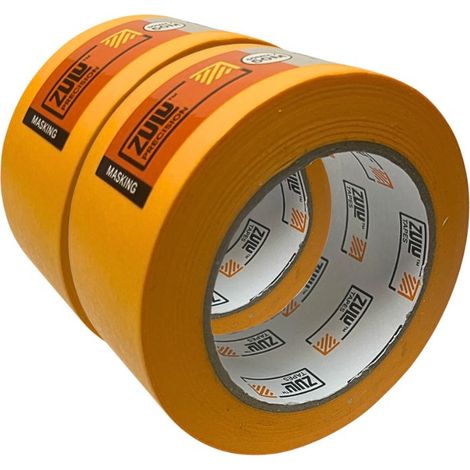 Zulu Precision Outdoor/Indoor Yellow Painters Masking Tape - 50mm x 50m (2-6 months), 2 Pack