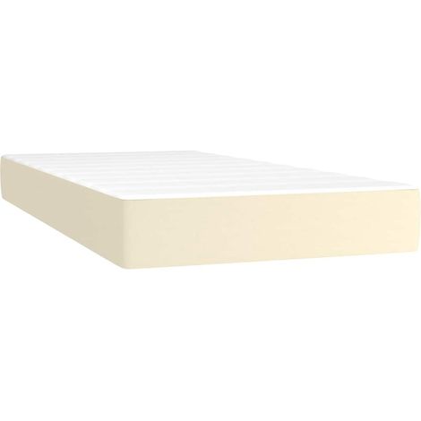 Maison Exclusive - Materasso a Molle Insacchettate Rigidità Media Crema 100x200x20 cm in Similpelle (1/5)