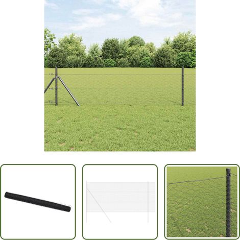 vidaXL Terrassenzaun - Hexagonzaun Grau 1,2 x 50 m PVC