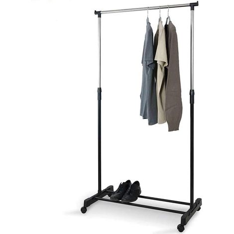 Stand Appendiabiti Singolo Attaccapanni Allungabile Telescopico 78x41x91cm (1/4)