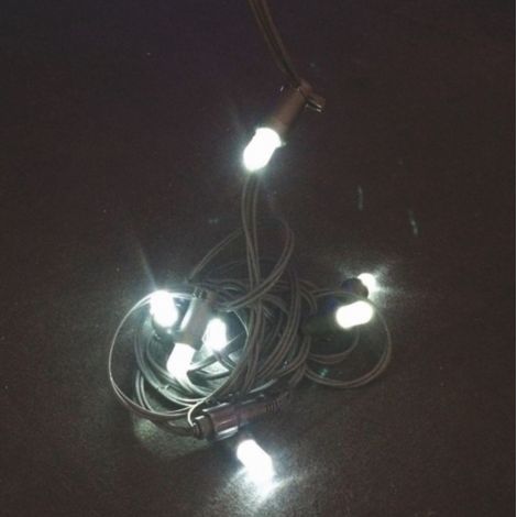 Câble caoutchouté chaîne blanche 20 LED pour extérieur 10 mètres Euronatale