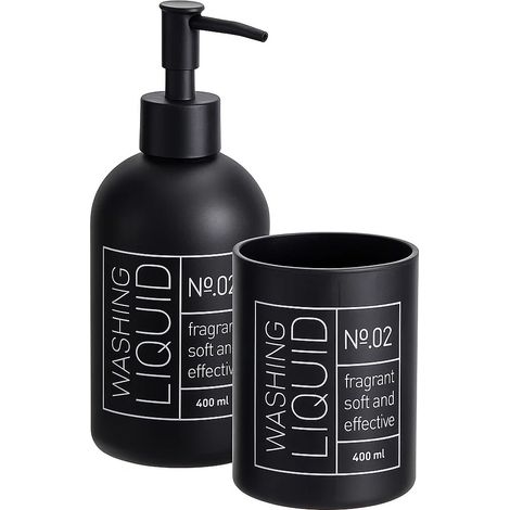 Spender und Zahnbürstenbecher aus Glas ONYX