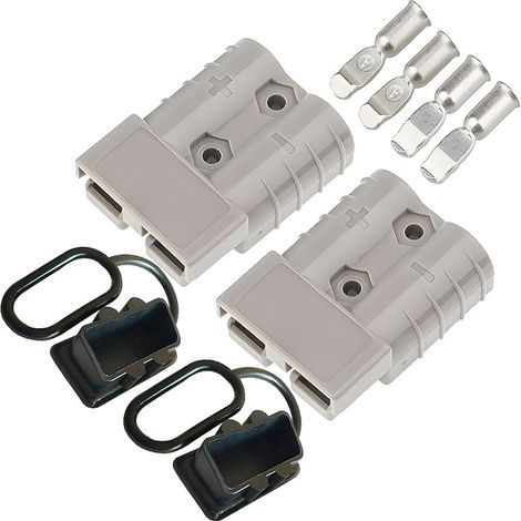 Stück Batterieanschluss 600V 50A 50A Schnellanschluss-Batteriestecker für Auto, Transporter, Motorrad (Grau) (1/5)