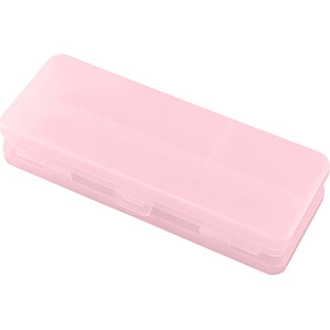 Boite De Rangement Pour Crayons - Plastique PP Translucide Mat - Fermeture Par Cliquetis - Capacité Élevée - Pour Écoliers Et Bureau - 1 Pièce (1/3)