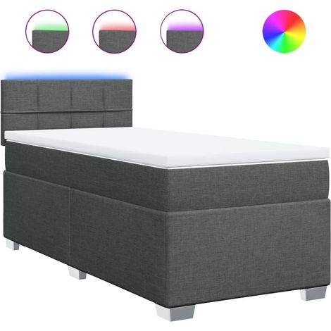 Maison Exclusive - Boxspringbett mit Matratze Dunkelgrau 100x200 (1/5)