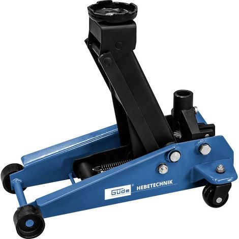 Güde – Cric rouleur hydraulique 3 tonnes – Charge max. 3000 kg – Hauteur levée 130 à 465 mm – Plaque de levée ø 110 mm – 2 roues directionnelles (1/4)