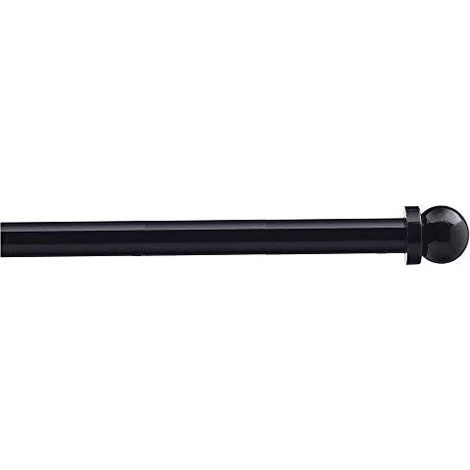 Tringle à rideaux extensible ronde noire 70-110 cm – Métal robuste – Installation facile – Design moderne – Maisange