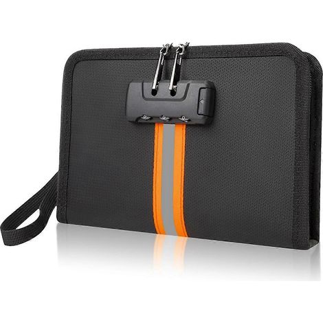 Sac à argent ignifugé, sac à argent avec serrure et fermeture éclair, coffre-fort ignifugé et étanche, convient pour les espèces, 8.2 (1/5)