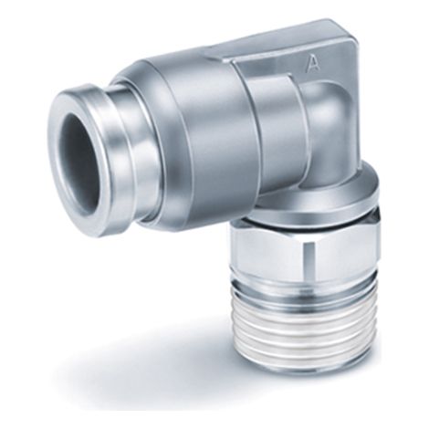 Raccord coudé SMC KQB Enfichable 4 mm M5 x 0.8 mm, entrée ( Prix pour 1 )