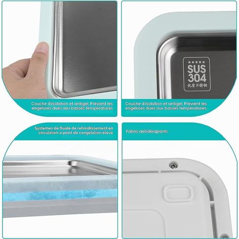 Ice Roll Plate for Ice Maker, Stainless Steel, Green (1/2)