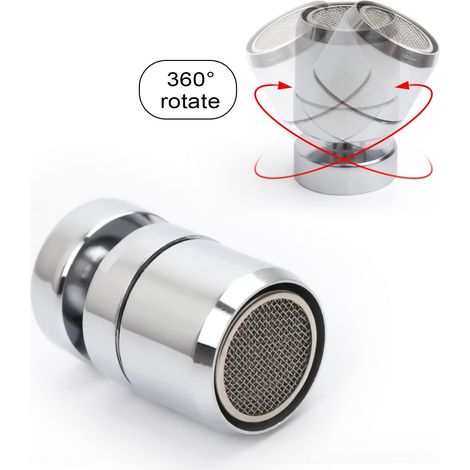 Aérateur de robinet 360° orientable, régulateur de débit économie d’eau (1/3)