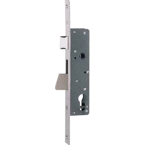 Serrure monopoint à encastrer – Iseo Noir 85 mm – Entraxe 85 mm – Têtière acier inoxydable – Demi-tour réglable (1/6)