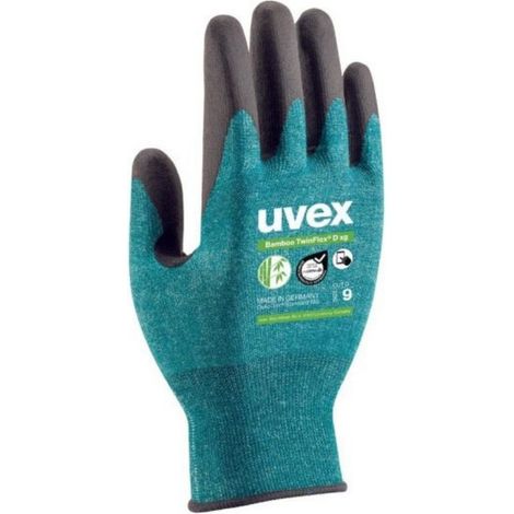 Gants anti-coupure Niveau D Bamboo TwinFlex D xg UVEX 60090 - Bleu clair - 9 (L)