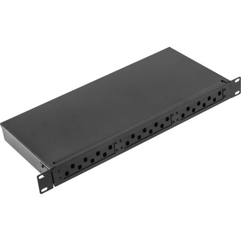 BeMatik - Brassage en fibre optique 1U pour 24 ST Groupe noir (1/5)