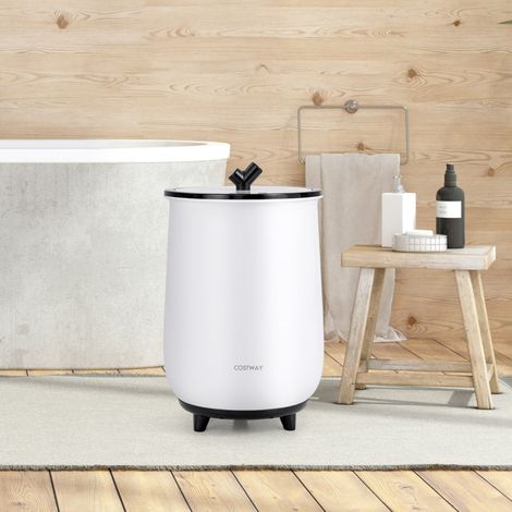 Chauffe-Serviettes de Luxe de 23 L à 3 Niveaux 60℃-80℃ Seau Chauffant de Serviettes Spa Minuterie 20-90 Min Arrêt Automatique Noir (1/3)
