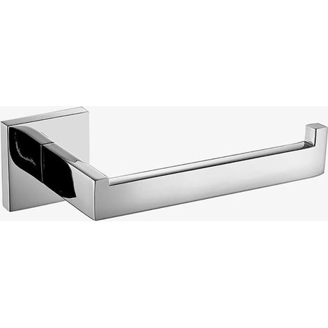 Porte Rouleau Papier Toilette de Support, 304 de Acier Inoxydable de Porte-Papier Noir Accessoirs WC Salles de Bains (Forage, Chrome A)