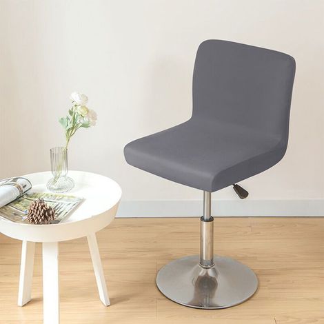 Ensemble de 4 housses pour tabourets de bar – Amovibles et extensibles – 90 % polyester et 10 % élasthanne – Pour tabourets à dossier bas (1/5)