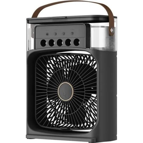 Ventilateur humidificateur portable,climatiseur,petit refroidisseur d'air domestique,refroidissement par eau- Black[F5854]