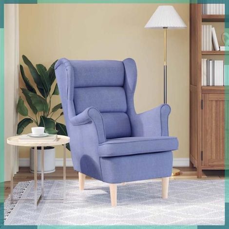 Fauteuil - 4016906 - Bleu jean - Tissu 100% polyester - 74x84x100 cm (1/5)