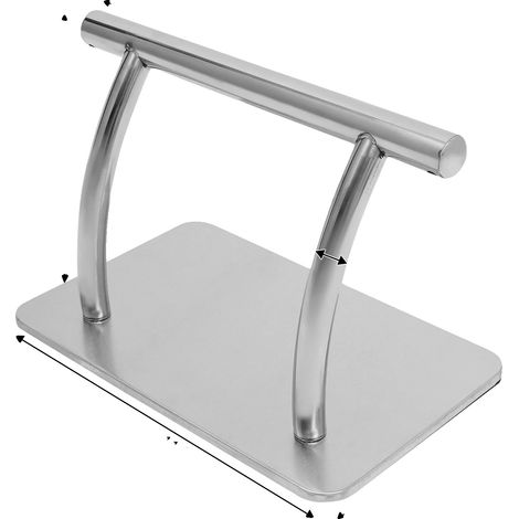Repose-pieds, Acier inoxydable durable, Hauteur réglable, Argent (1/2)
