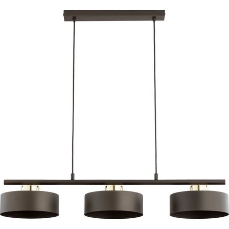 Suspension déco métal brune/dorée 3xE27 15W SELIA Alfa (1/2)