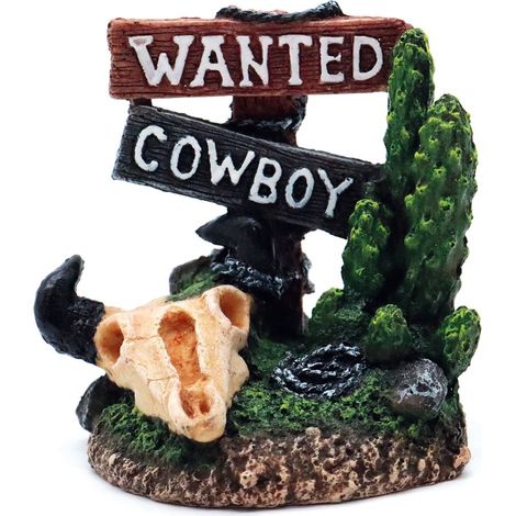 Set 3 pezzi Amtra Deko Teschio Di Mucca Wanted Cowboy