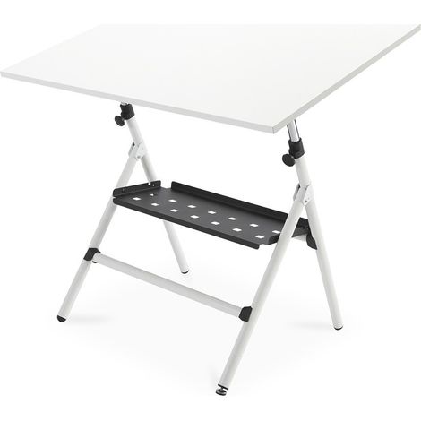 Tavolo da disegno regolabile con ripiano - Piano 80x120 cm (1/5)
