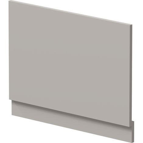 Hudson Reed MFC Straight Bath End Panel and Plinth 560mm H x 750mm W - Pebble Grey